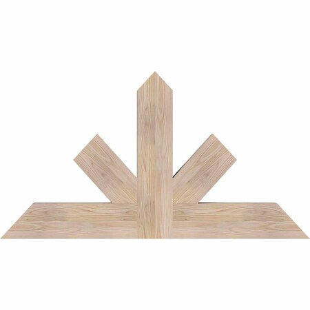 Ekena Millwork Saratoga Smooth Timber Gable Bracket, Douglas Fir, 48"W x 26"H x 3 1/2"D x 5 1/2"F, 13/12 Pitch GBW048X26X0406SAR00SDF